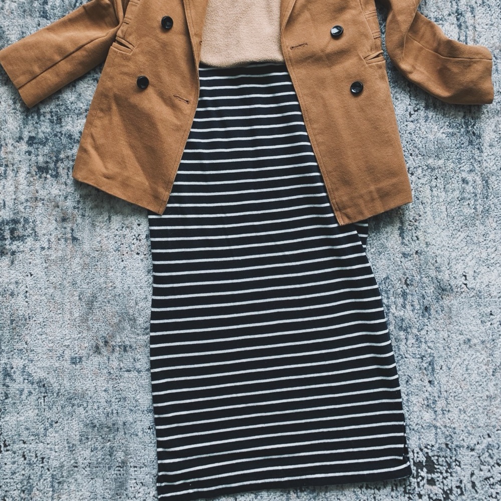 Sweater jacket and skirtsale together